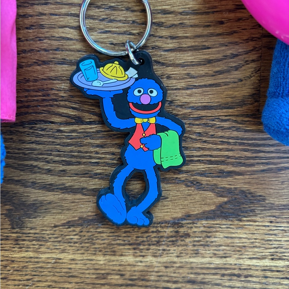 Blue Cartoon Character Keychain
